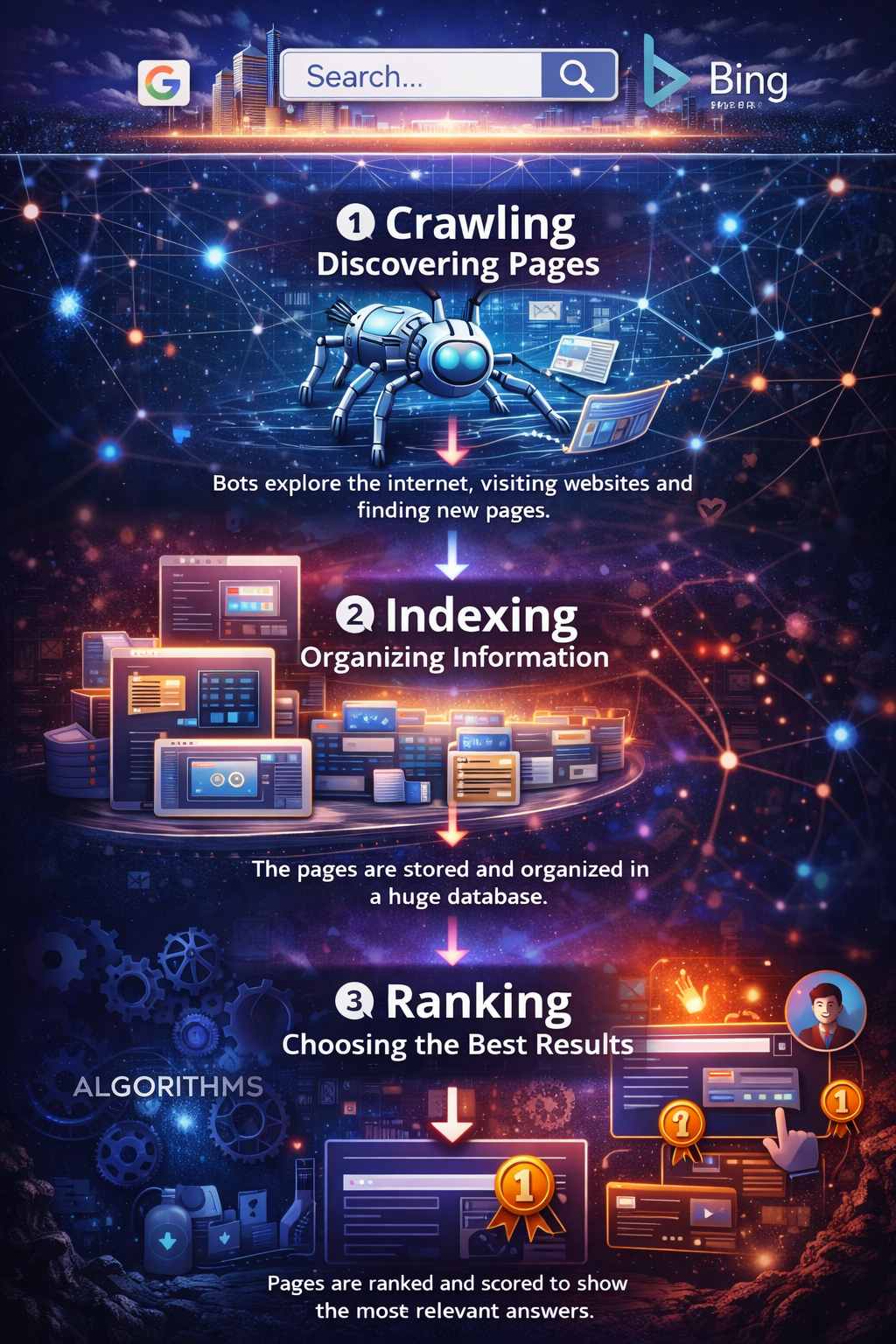 How Search Engines Actually Work Behind the Scenes (Beginner-Friendly Guide 2026) - ToolNest Blog