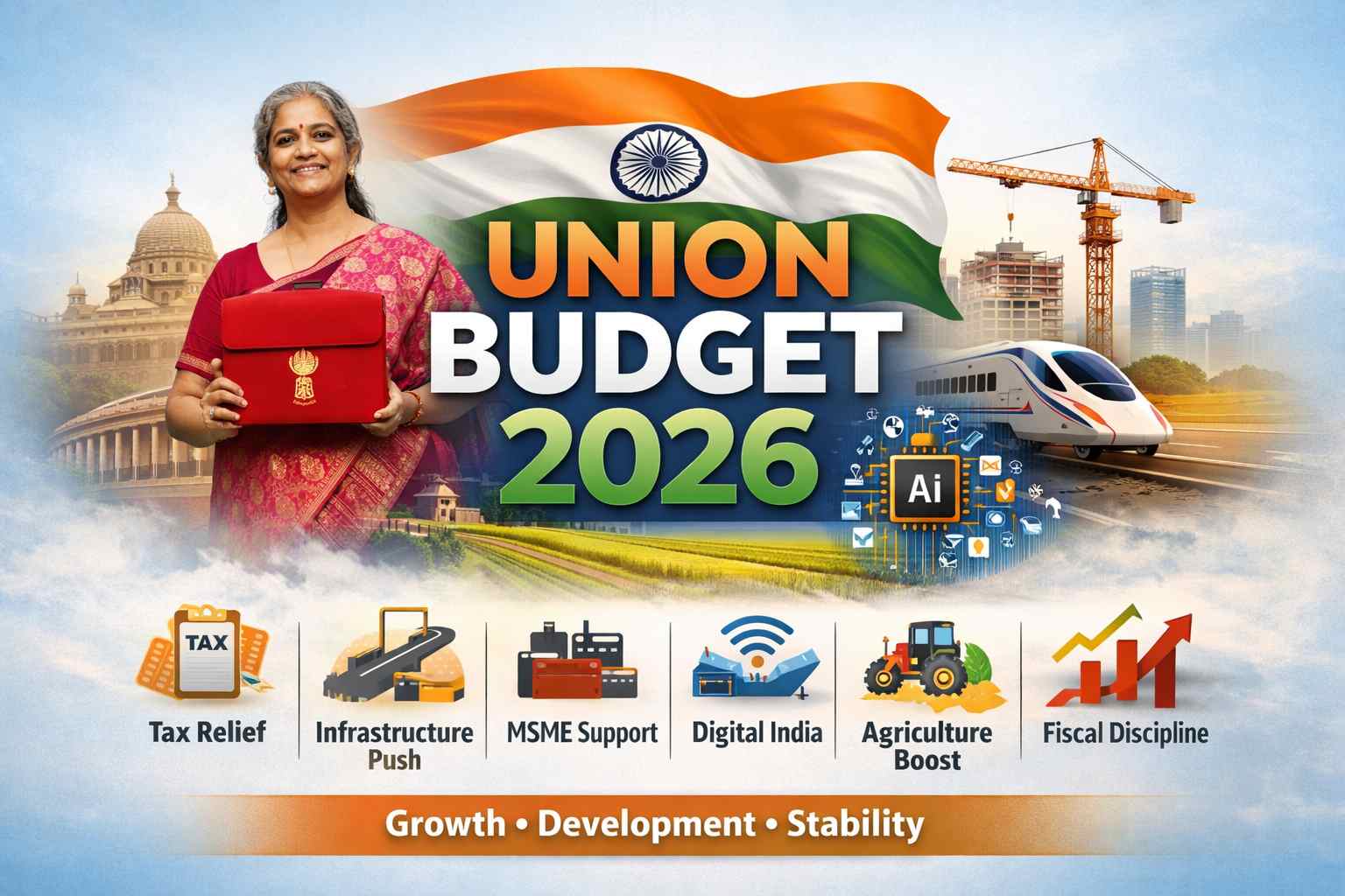 Union Budget 2026: Key Highlights, Major Announcements & Impact on Common Man - ToolNest Blog